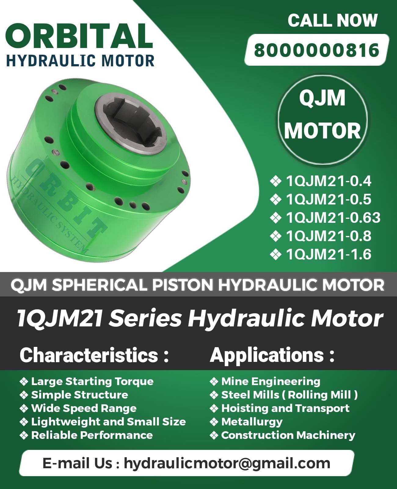 1QJM21 Hydraulic Motor in India